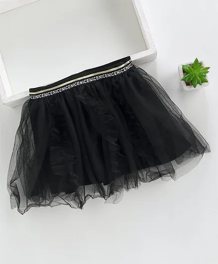 Meng Wa Netted Skirt - Black