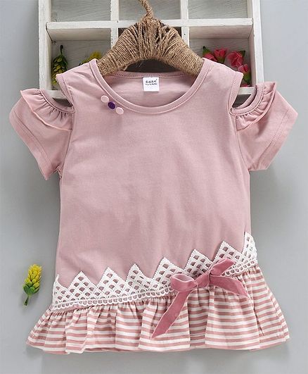 Meng Wa Cold Shoulder Frock - Pink