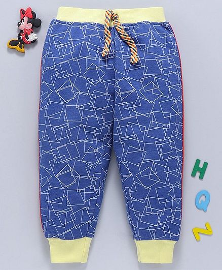 Babyhug Full Length Lounge Pant With Drawstring - Royal Blue