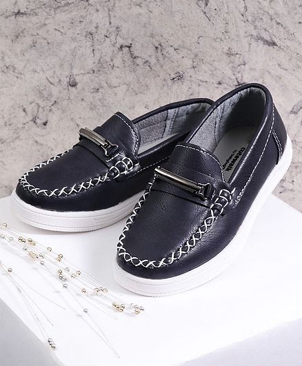 Cute Walk by Babyhug Party Wear Loafers - Navy