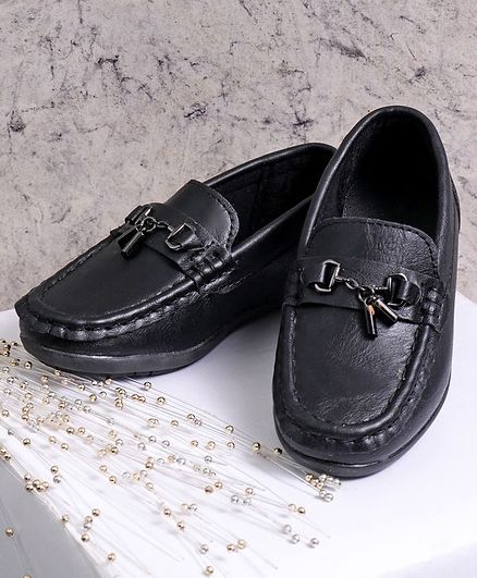 Cute Walk by Babyhug Loafer Shoes - Black