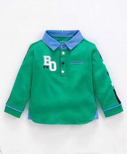 Babyoye Full Sleeves Cotton Tee - Green