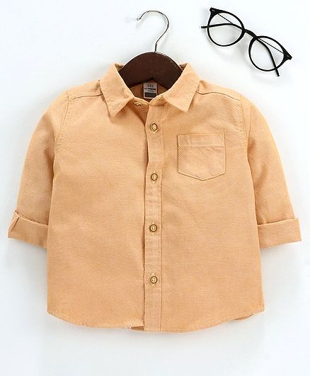 LC Waikiki Full Sleeves Solid Shirt - Beige