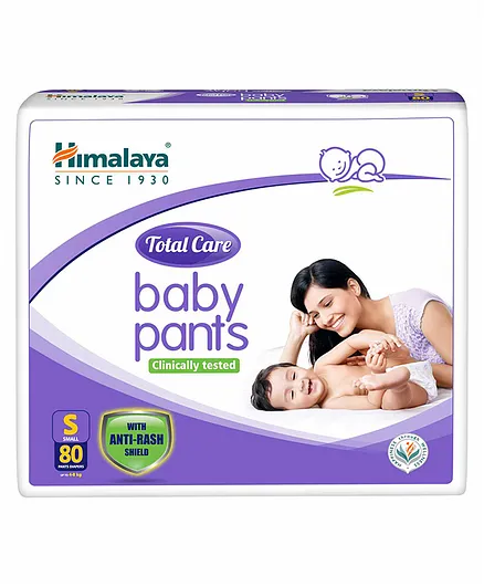 Himalaya Herbal Total Care Baby Pant Style Diapers Small - 80 Pieces