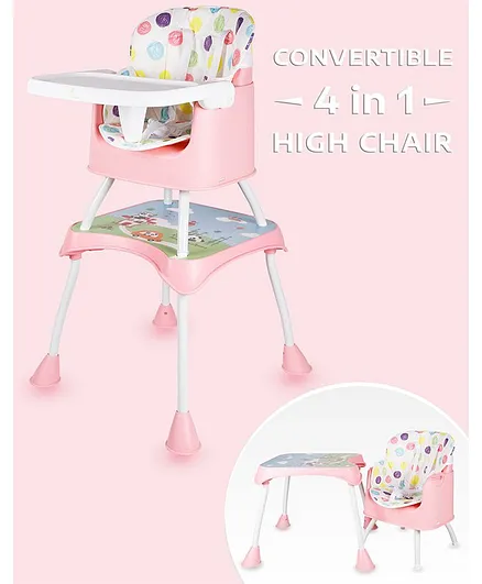 R for Rabbit Cherry Berry Grand 4 in 1 Convertible High Chair - Pink
