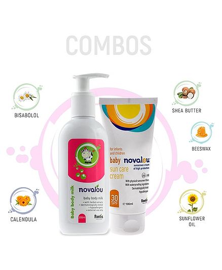 Novalou Body Milk Lotion & Face and Body Sunscreen - 100 ml & 200 ml