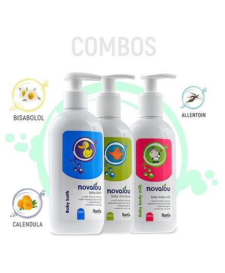 Novalou Body Wash Tear Free Shampoo & Body Milk - 650 ml