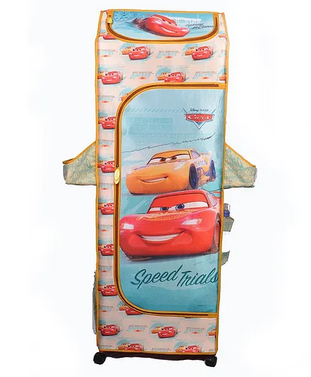 Kudos Disney Pixar Car Print 5 Shelved Almirah - Pink Blue