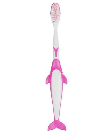 PASSION PETALS Dolphin Shape Toothbrush - Pink