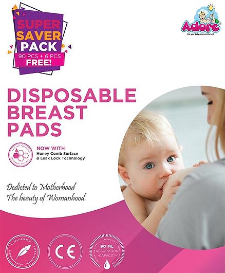 Adore Disposable Breast Pads - 96 Pieces