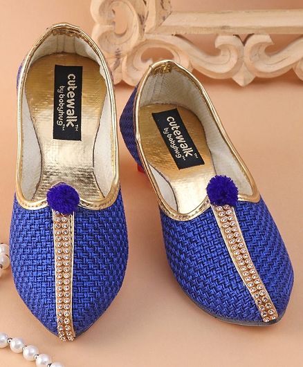 Cute Walk by Babyhug Mojari Studded Detailing - Royal Blue