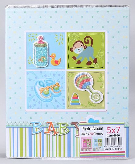 Baby Photo Album Dot Print - Blue