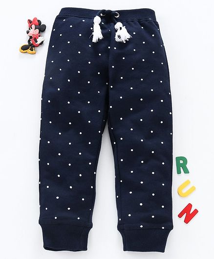 Babyhug Full Length Lounge Pant Polka Dot Print - Blue