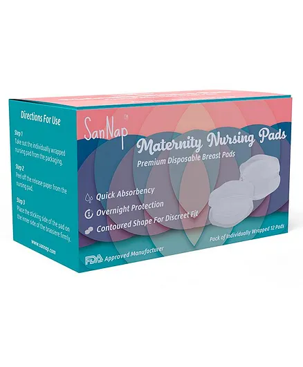 SanNap Disposable Breast Pads - 12 Pads
