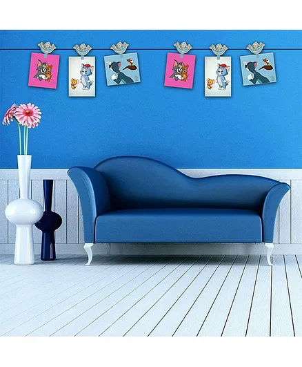 PASSION PETALS Baby Boat Design Wooden Photo Clips Blue - Pack Of 6