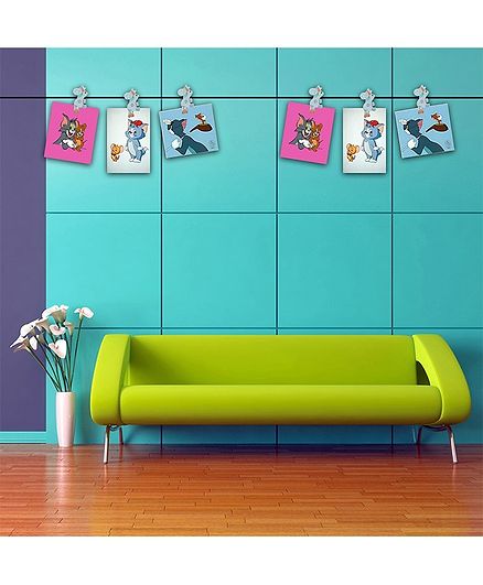 Passion Petals Baby Ostrich Design Wooden Photo Clips Blue - Pack Of 6