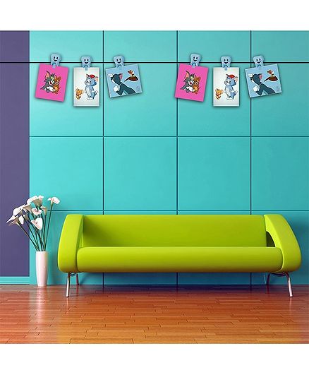 Passion Petals Baby Tooth Design Wooden Photo Clips Blue - Pack Of 6