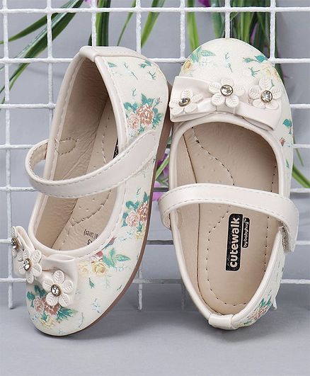 Cute Walk by Babyhug Bellies Floral Motif - Off White