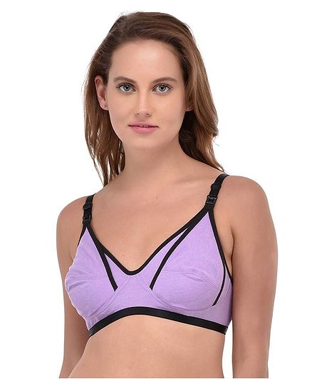 Fabme Non-Wired Seamless Nursing Bra - Purple