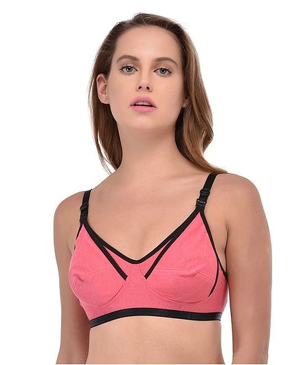 Fabme Non-Wired Seamless Nursing Bra - Light Pink