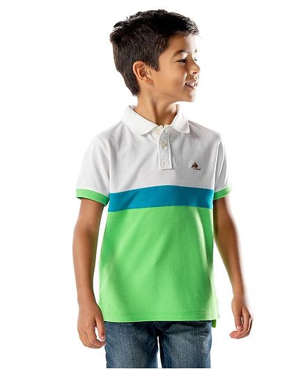 Cherry Crumble by Nitt Hyman Half Sleeves Colour Block T-Shirt - Multi Colour