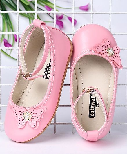 Cute Walk by Babyhug Butterfly Motif Bellies - Pink