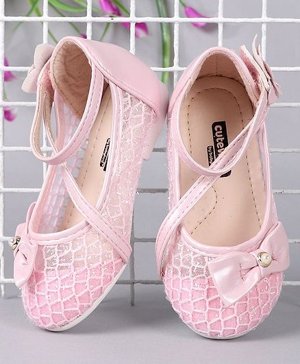 Cute Walk by Babyhug Bellies Bow Applique - Pink