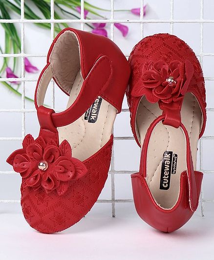 Cute Walk by Babyhug Bellies Floral Motif - Red