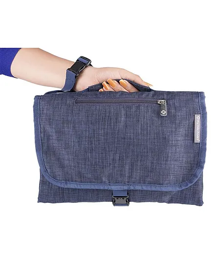 My Milestones Insta Diaper Changing Pad - Denim Blue
