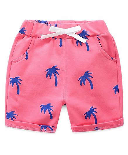 Awabox Palm Tree Print Shorts - Pink