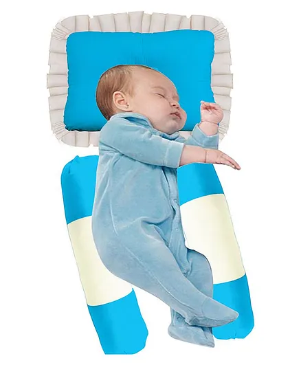 Get It Head Shaping Pillow With Two Bolsters - Blue