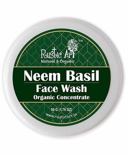 Rustic Art Organic Neem Basil Face Wash Concentrate - 50 grams