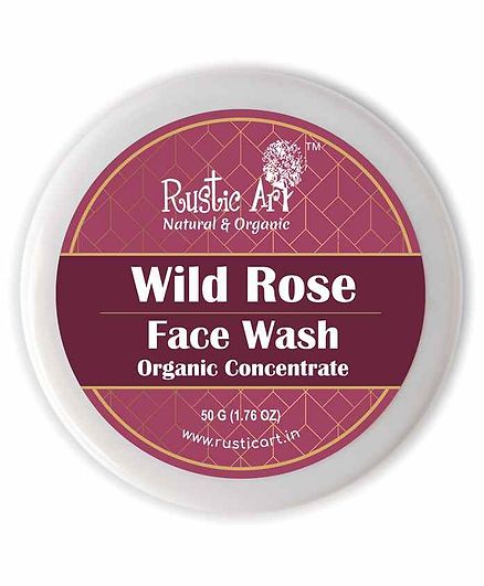 Rustic Art Organic Wild Rose Face Wash Concentrate - 50 gm