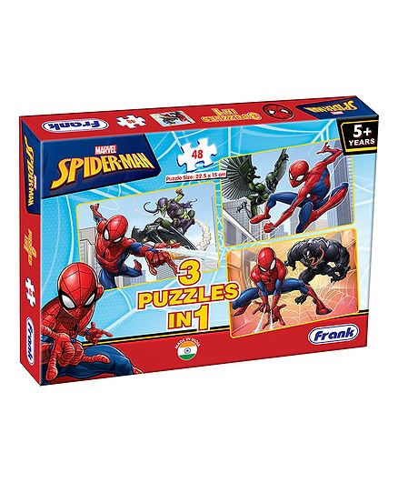 Frank Marvel Spider Man Jigsaw Puzzle Multicolour Set of 3 - 48 Pieces