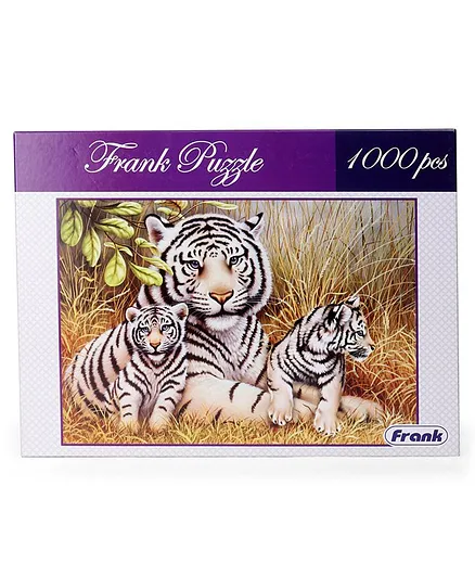Frank White Tigers Jigsaw Puzzle White - 1000 Pieces