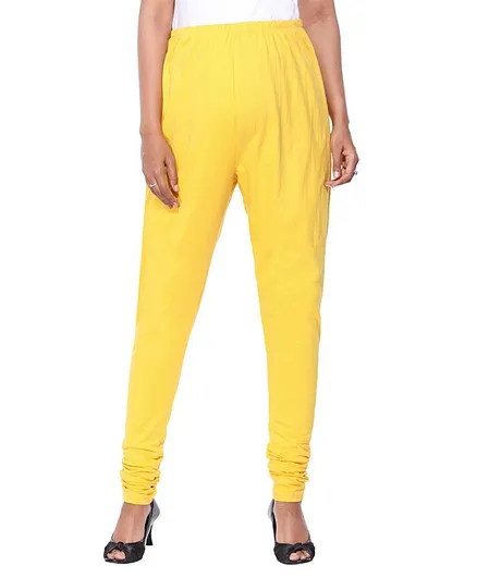 Morph Full Length Maternity Solid Churidar - Yellow