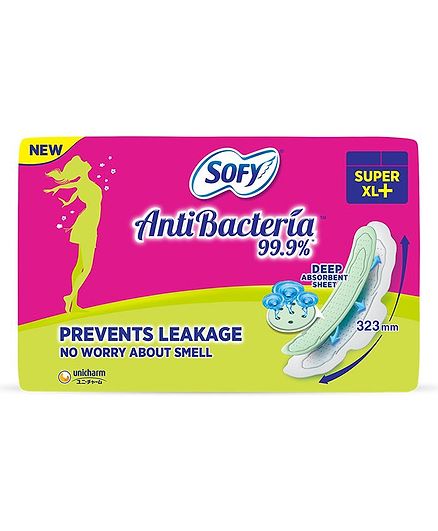Sofy Antibacteria Extra Long Sanitary Pads - 15 Pieces