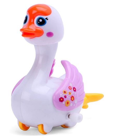 Wind Up Duck Toy - Orange Yellow & Purple