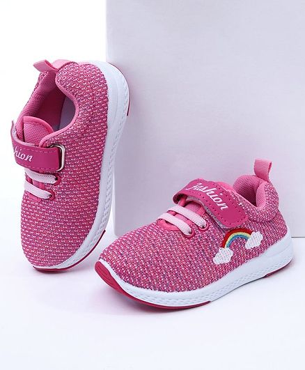 Cute Walk By Babyhug Casual Canvas Shoes - Fuchsia