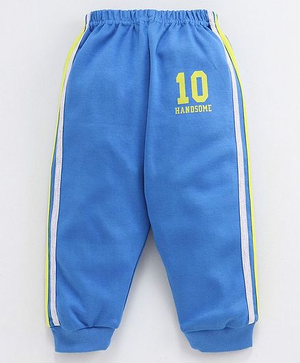 Ollypop Elastic Waist Lounge Pant Number Print - Sky Blue
