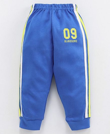 Ollypop Elastic Waist Lounge Pant Number Print - Blue