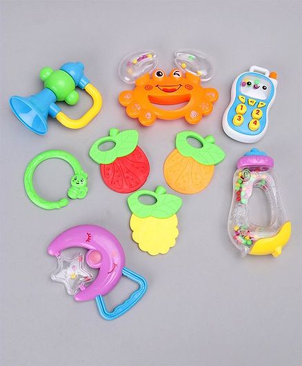 Musical Baby Rattle Pack of 6 - Multicolor