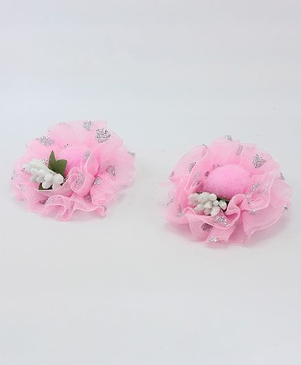 Milyra Pom Pom Hair Clips - Light Pink