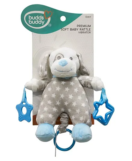 Buddsbuddy Soft Baby Rattle - Blue