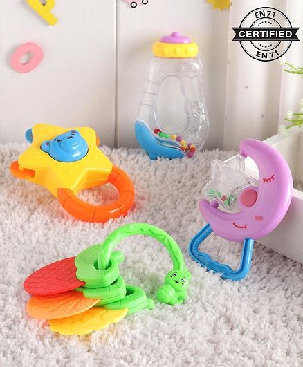 Babyhug Rattles Pack of 4 - Multicolor