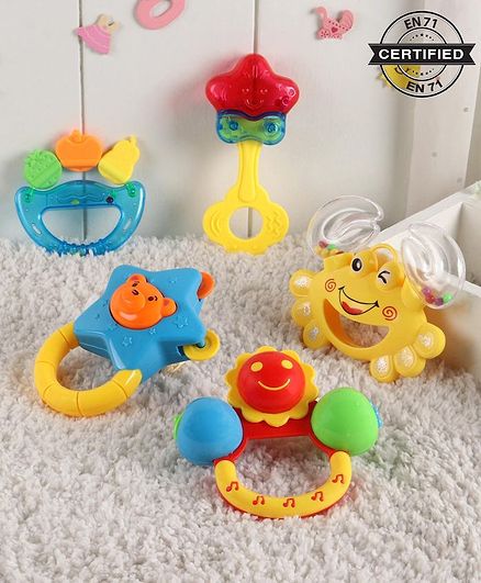 Babyhug Rattles Pack of 5 - Multicolor