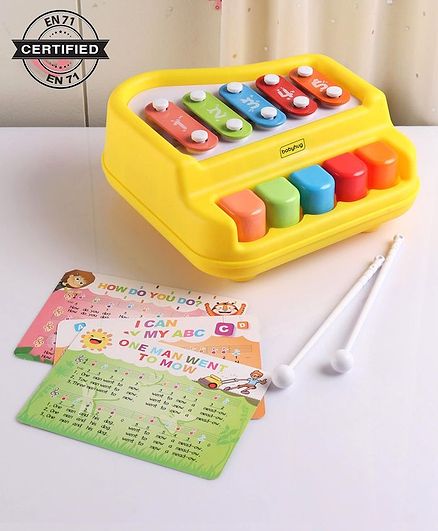 Babyhug 2 in 1 Xylophone Cum Piano - Yellow
