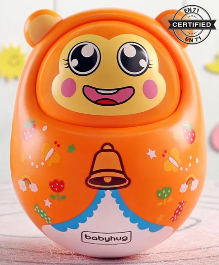 Babyhug Roly Poly Toy Bear Face - Orange