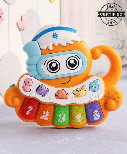 Babyhug Musical Octo Keyboard - Yellow