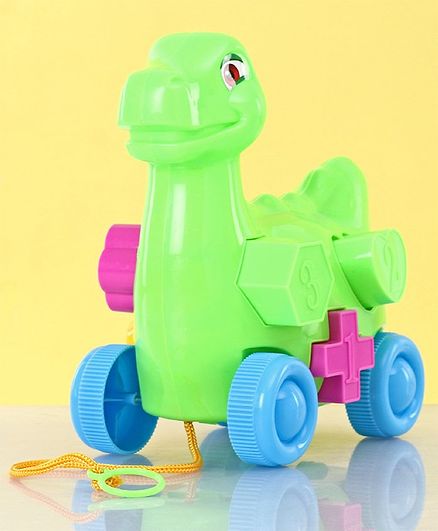 Shape Sorter Dinosaur Pull Along Toy - Orange